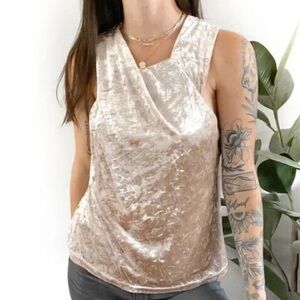 Anthro Porridge Jessie Velvet Halter Top